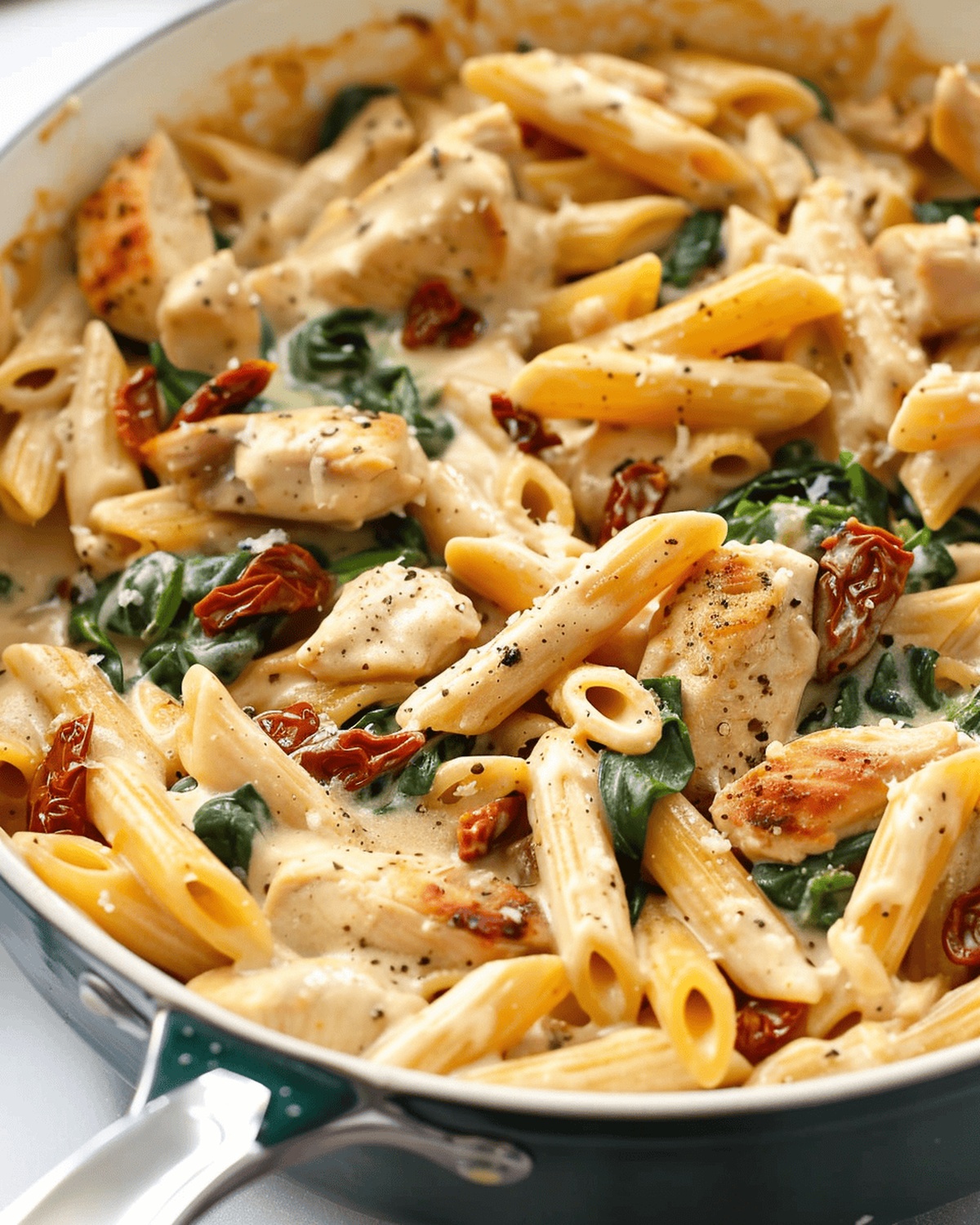 Creamy Tuscan Chicken Pasta Bake Recipe