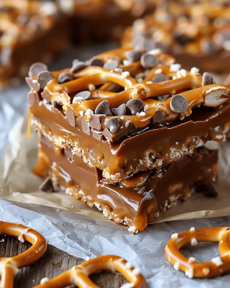 Crunchy Caramel Pretzel Delight Bars Recipe