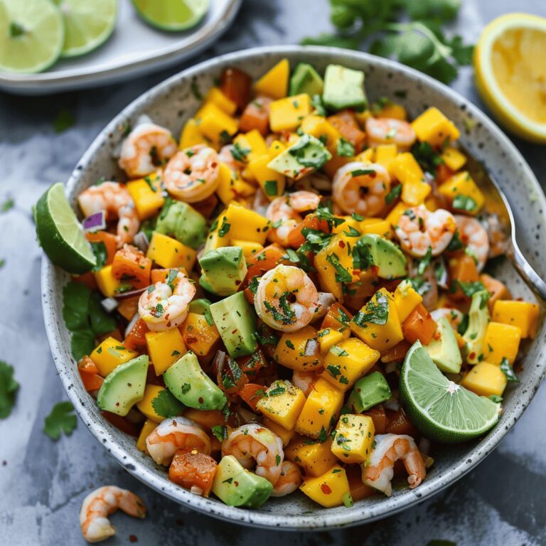 Tropical Mango Avocado Shrimp Salad Recipe