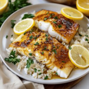 Crispy Seared Cod With Herb Butter Sauce Recipe