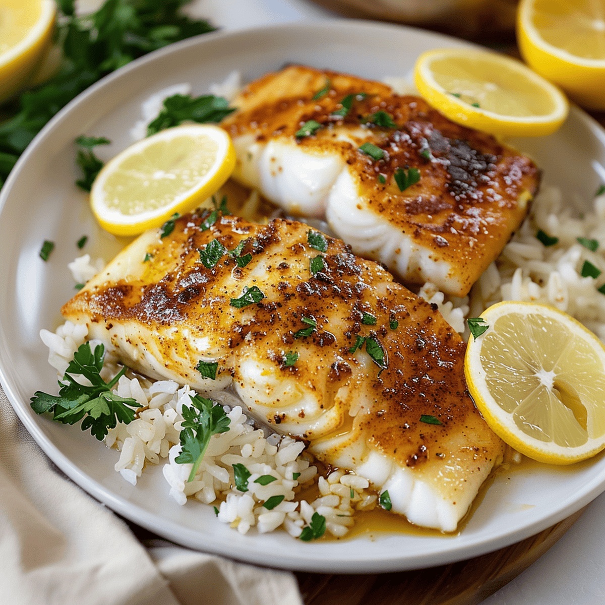 Crispy Seared Cod With Herb Butter Sauce Recipe