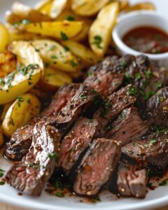 Sizzling Beef Bites And Crispy Potato Fries Recipe