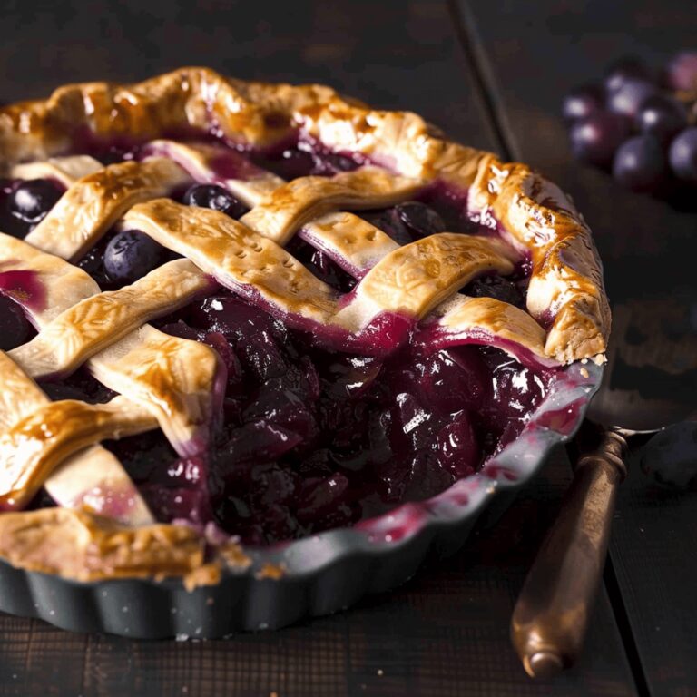 Sumptuous Concord Grape Lattice Pie Recipe