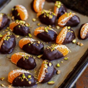 Luscious Chocolate Dipped Mandarin Slices Recipe