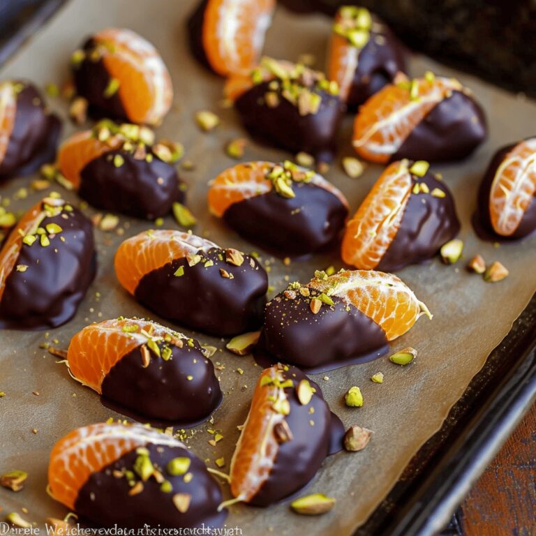 Luscious Chocolate Dipped Mandarin Slices Recipe