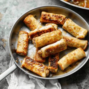 Crispy Sausage-Stuffed French Toast Roll-Ups Recipe