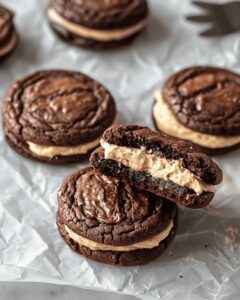 Brownie Cookies Recipe with Peanut Butter Frosting