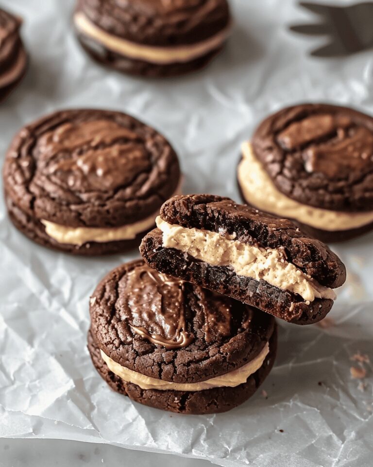 Brownie Cookies Recipe with Peanut Butter Frosting