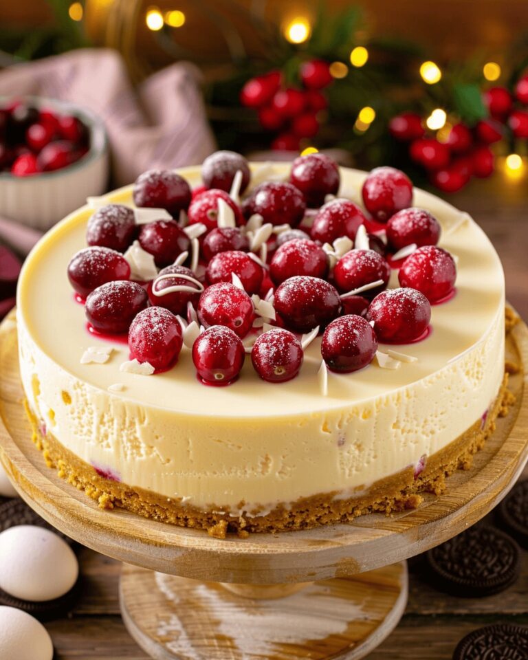 Velvety Cranberry Cheesecake Recipe