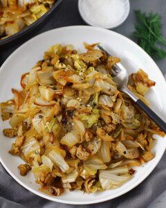 Vibrant Vegan Cabbage And Soy Curl Stir-Fry Recipe