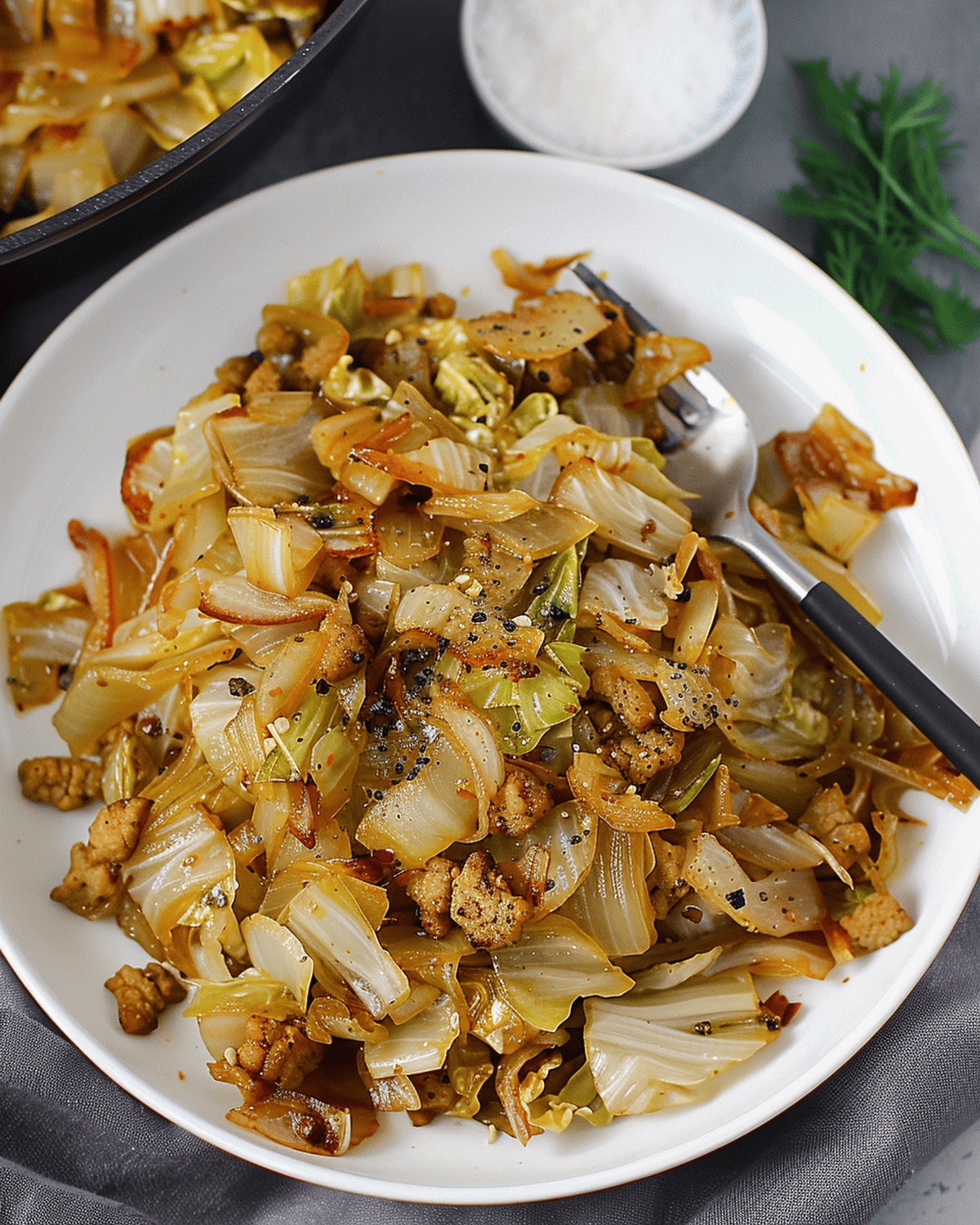 Vibrant Vegan Cabbage And Soy Curl Stir-Fry Recipe