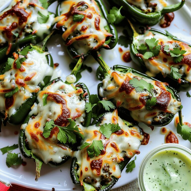 Poblano Peppers with Cilantro Lime Crema Recipe