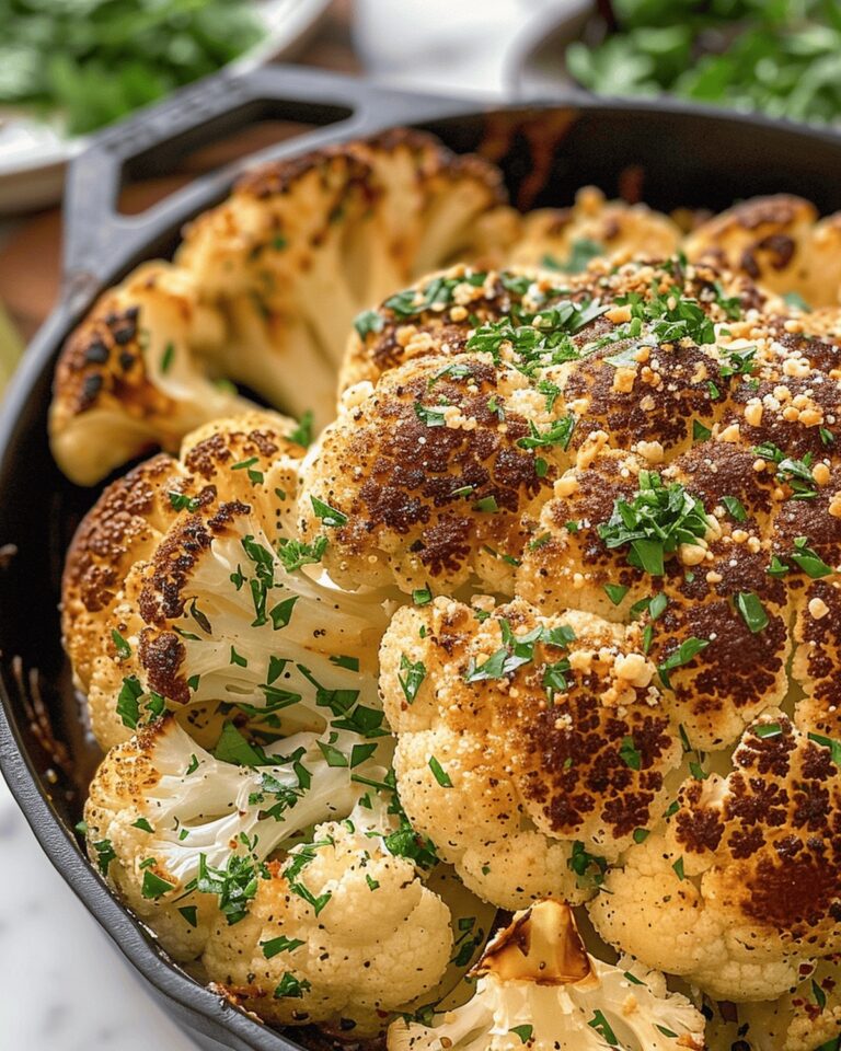 Golden Roasted Cauliflower With Herb Butter Recipe