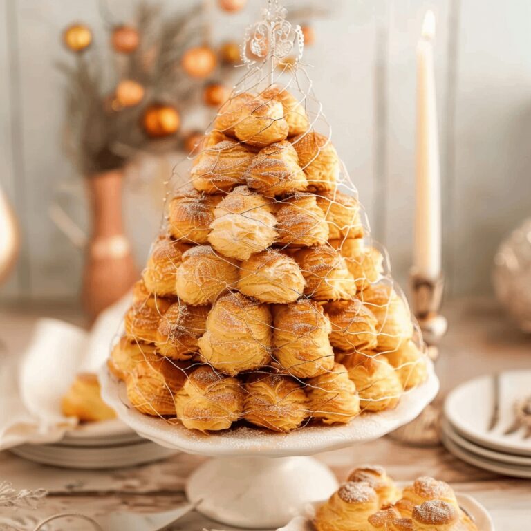 Towering Golden Croquembouche Cream Puff Tower Recipe