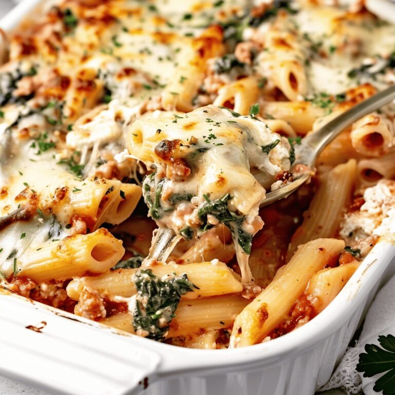 Velvety Spinach And Ricotta Pasta Bake Recipe