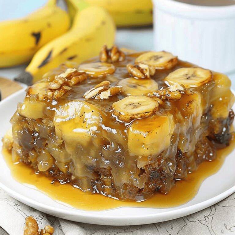 Banana Upside Down Cake Recipe