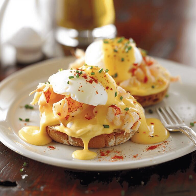 Succulent Bay Lobster Eggs Benedict With Cajun Hollandaise Recipe