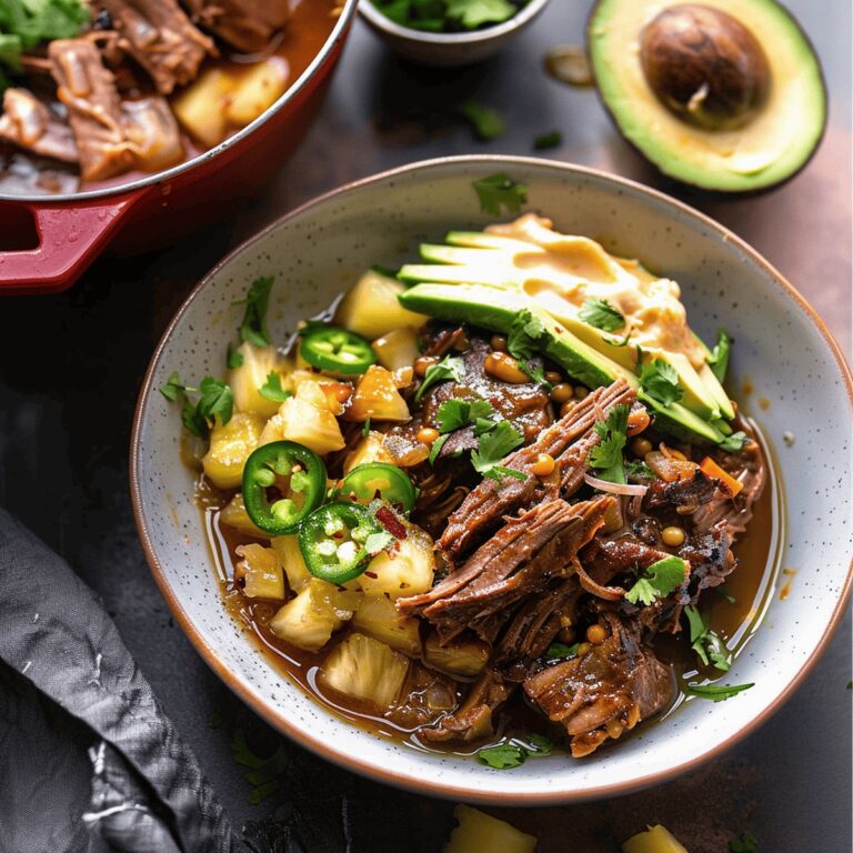 Tantalizing Crockpot Chipotle Pineapple Pot Roast Bowls Recipe