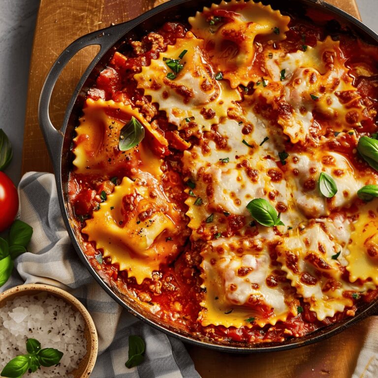 Hearty Skillet Ravioli Lasagna Recipe