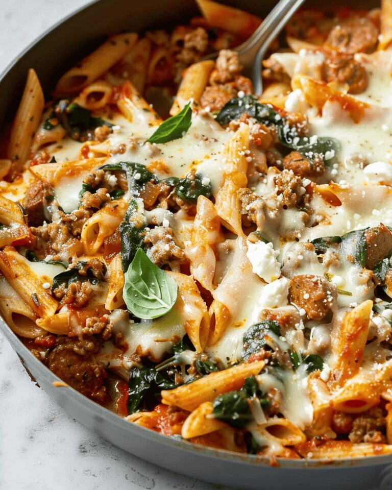 Cheesy Italian Sausage Pasta Bake Recipe