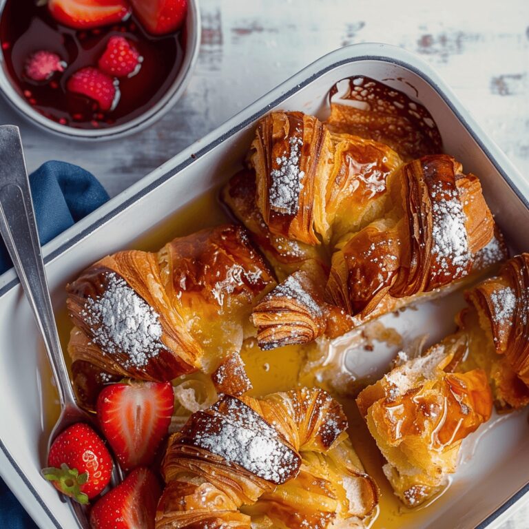 Golden Croissant Baked French Toast Recipe