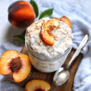 Silky Peaches & Cream Overnight Oats Recipe