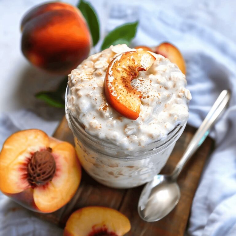 Silky Peaches & Cream Overnight Oats Recipe