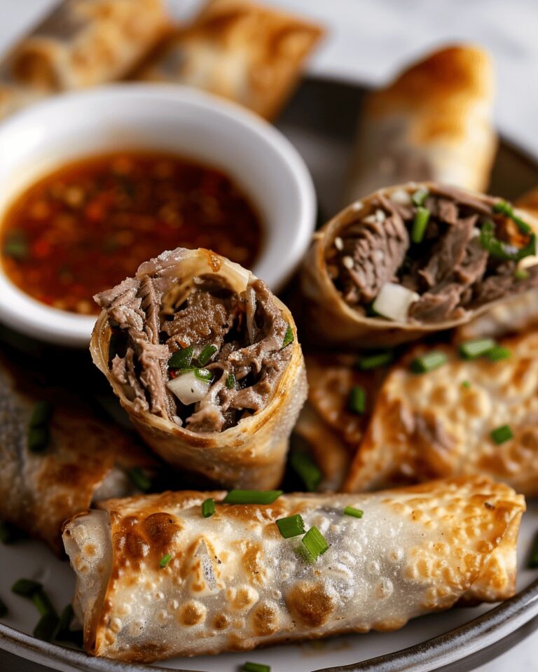 Crispy Cheesesteak Spring Rolls Recipe
