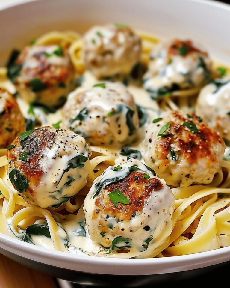 Luscious Chicken Spinach Ricotta Meatballs In Silky Alfredo Sauce Recipe