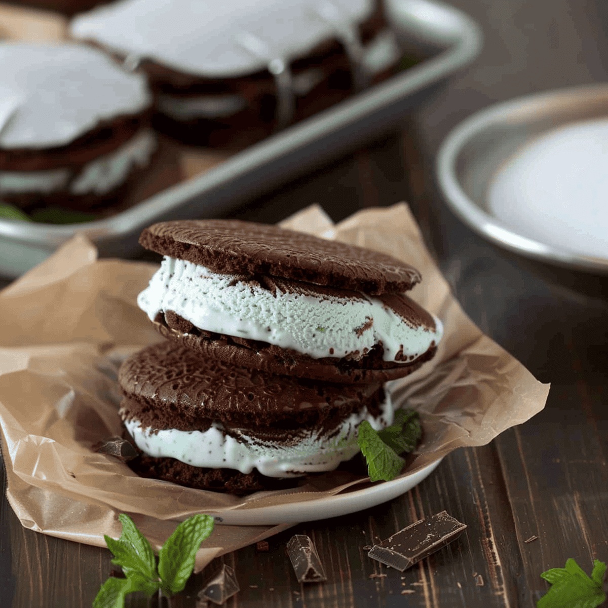 Frosty Chocolate Ice Cream Sandwiches Recipe