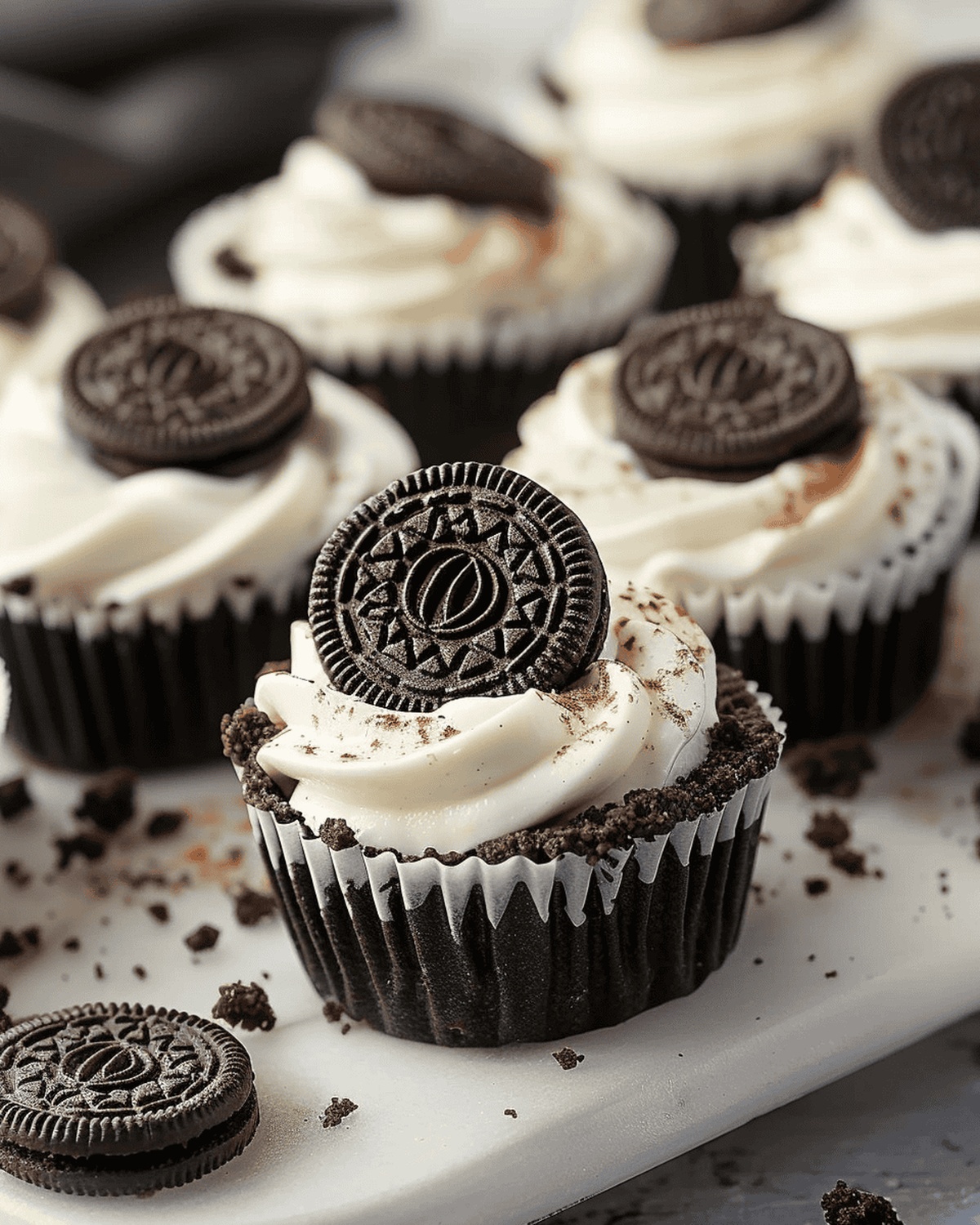 Frosty Peppermint Oreo Cheesecakes Recipe