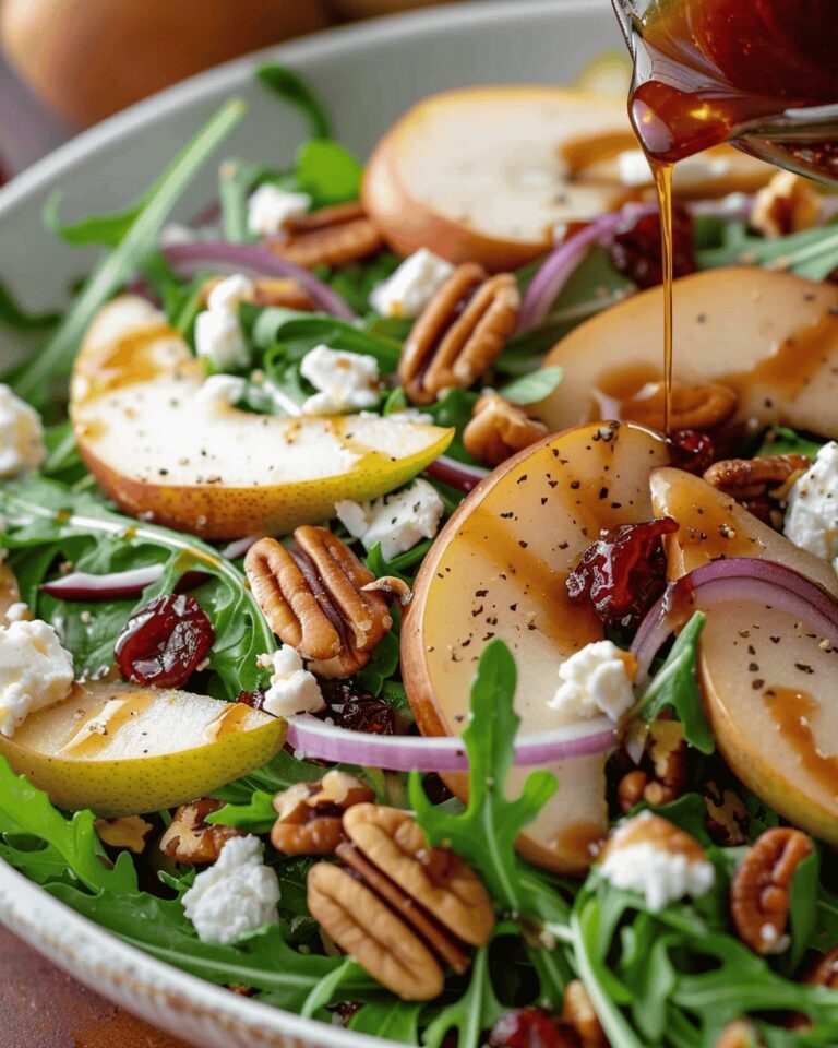 Crisp Pear And Arugula Salad With Balsamic Dressing Recipe