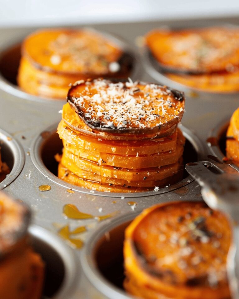Garlic Butter Sweet Potato Stacks Recipe