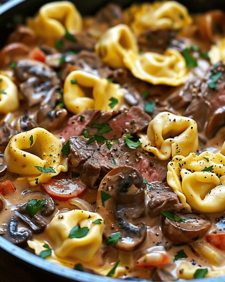 Cheesy Steak Tortellini Delight Recipe