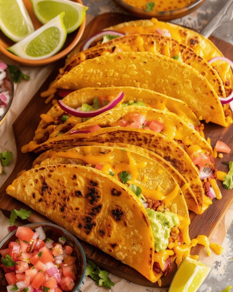 Cheesy Refried Bean Tacos Recipe