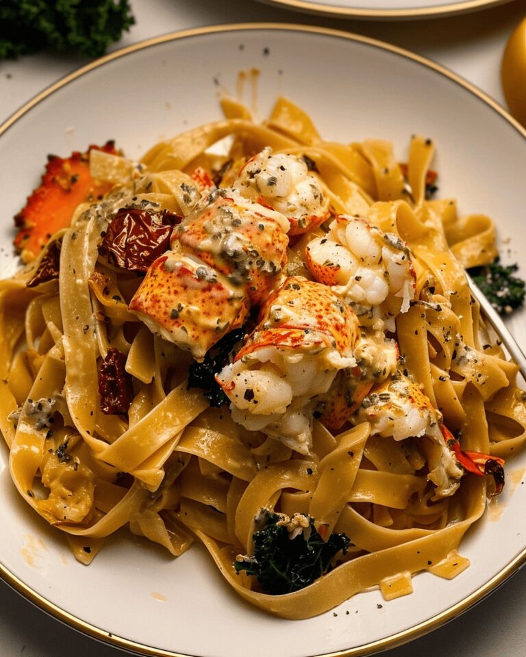 Creamy Tuscan Lobster Pasta Recipe