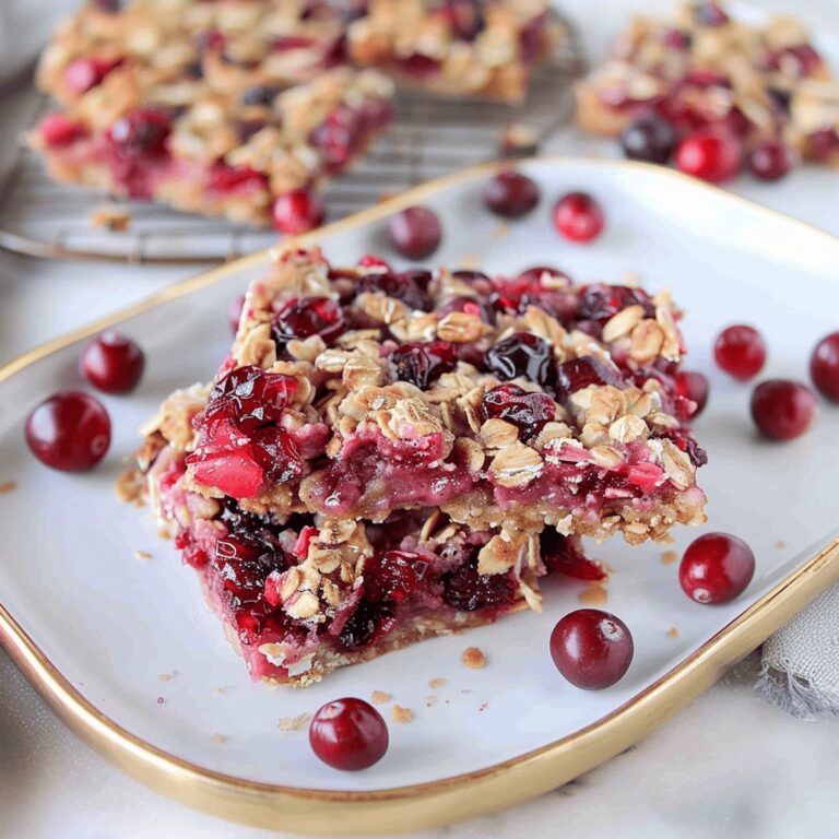 Rustic Oatmeal Cranberry Bars Recipe