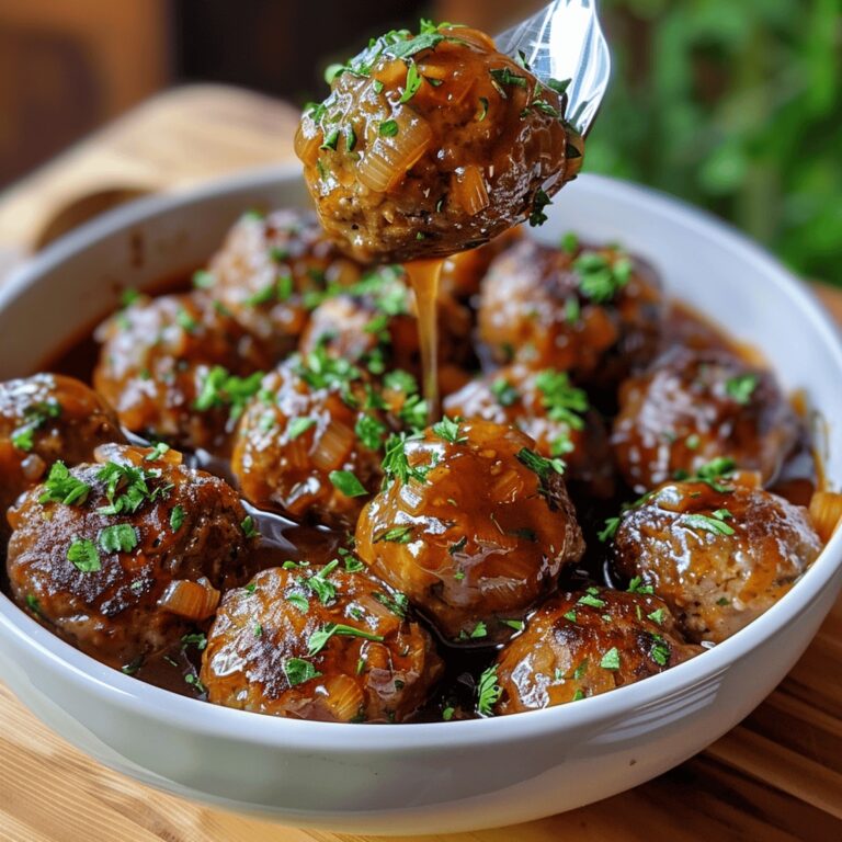 Slow Cooker French Onion Meatballs Recipe