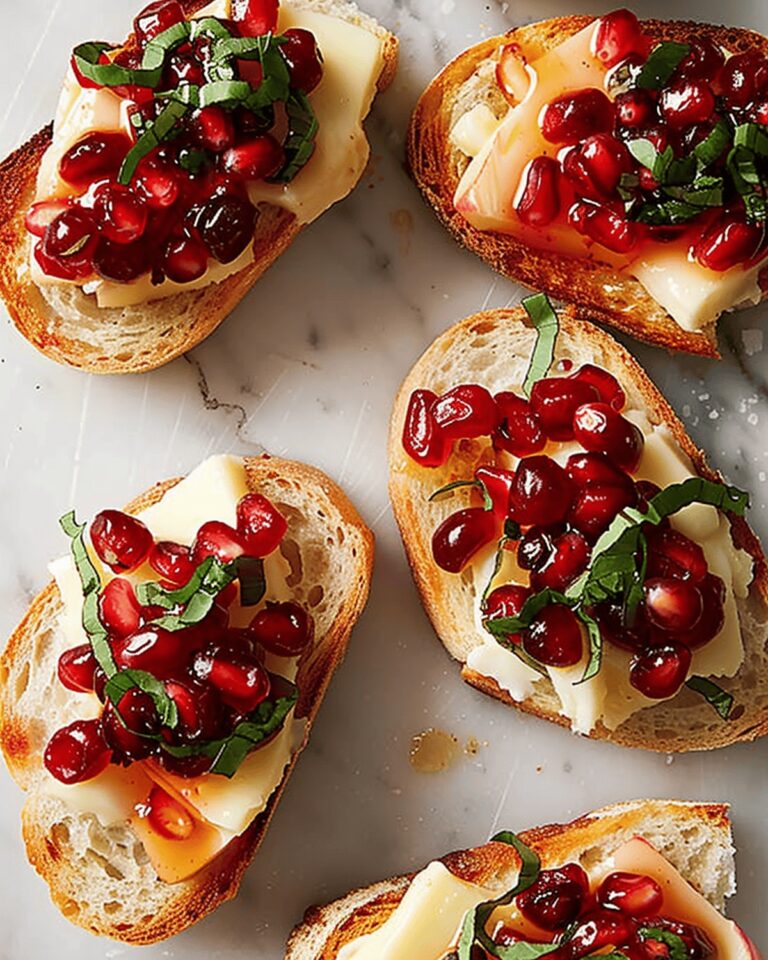 Pomegranate, Cranberry & Brie Bruschetta Recipe