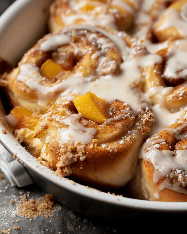 Peach Cobbler Cinnamon Rolls Recipe