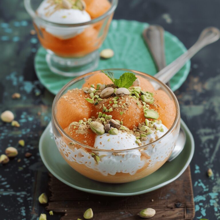 Dreamy Cantaloupe In Coconut Rose Cream Recipe