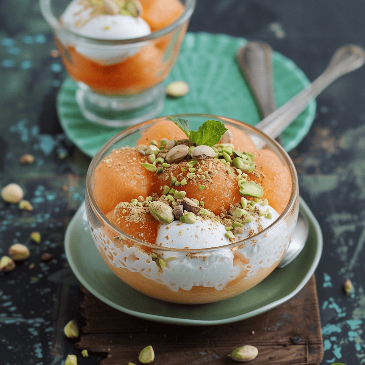 Dreamy Cantaloupe In Coconut Rose Cream Recipe