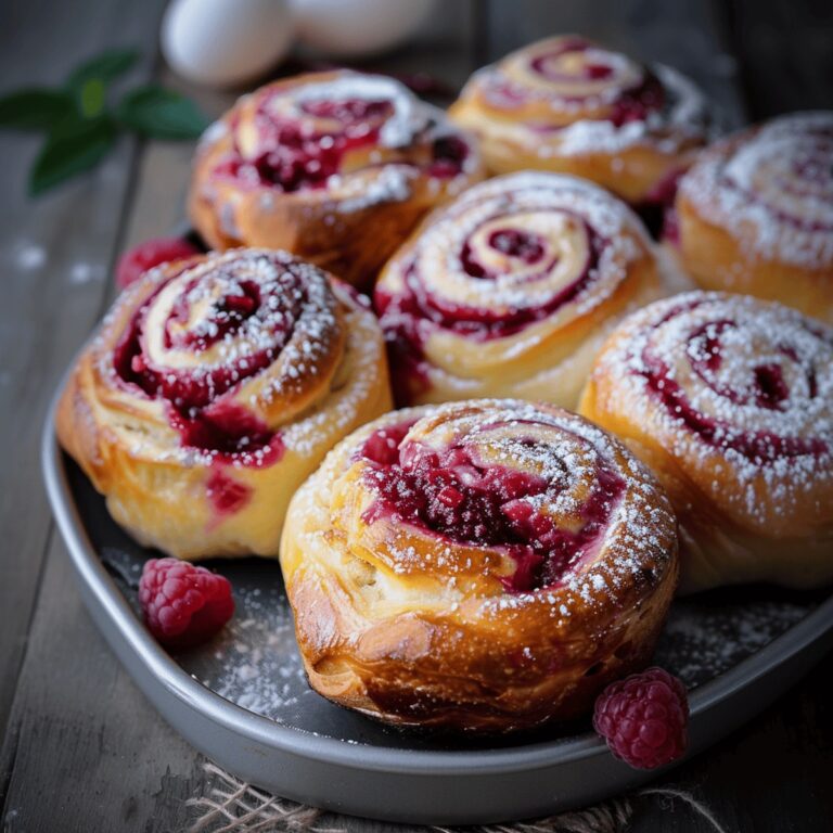 Luscious Raspberry Custard Buns Recipe