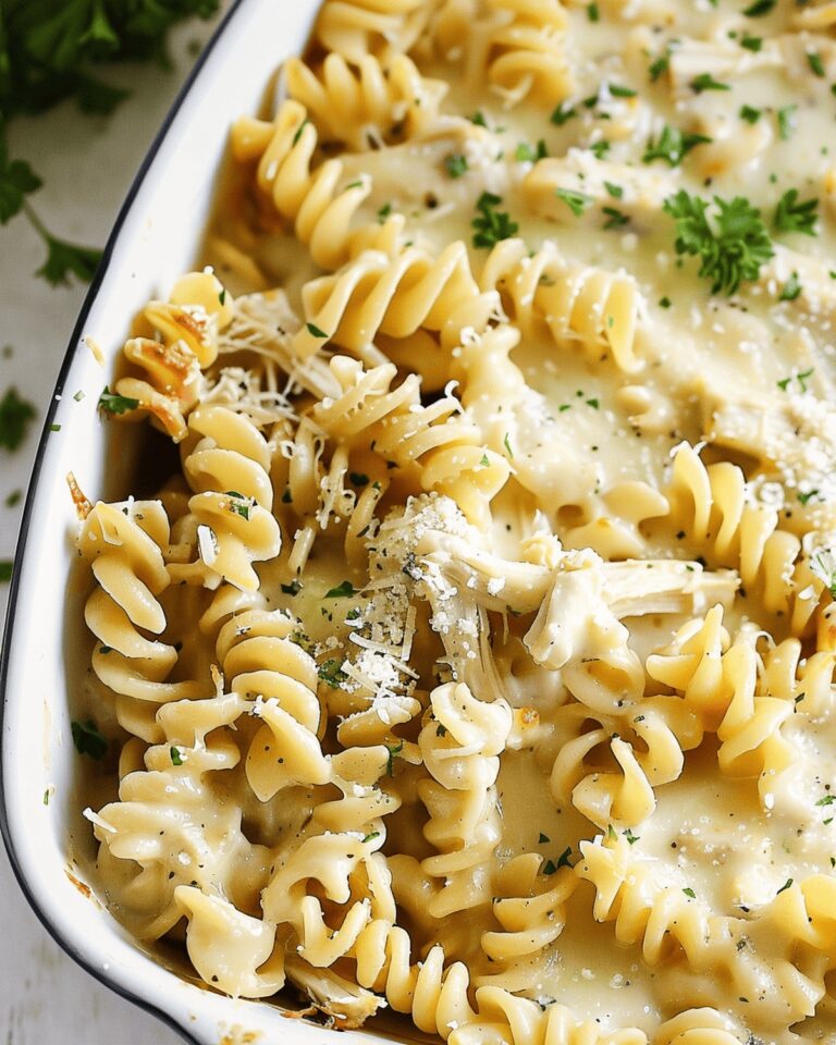 Creamy Chicken Alfredo Pasta Casserole Recipe