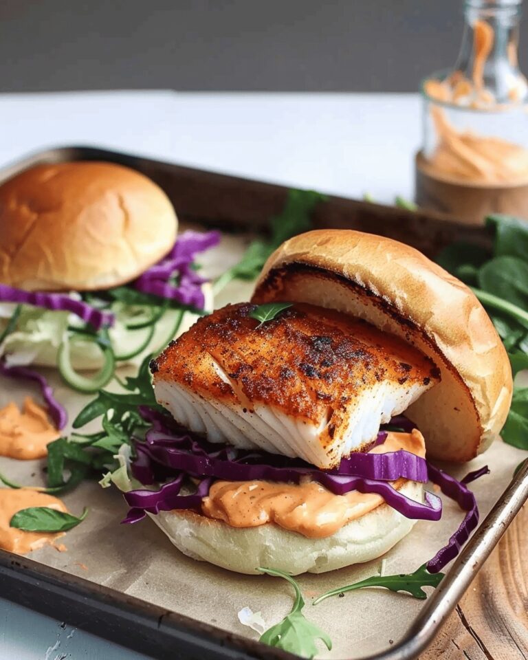 Blackened Fish Burger & Sriracha Mayo Recipe