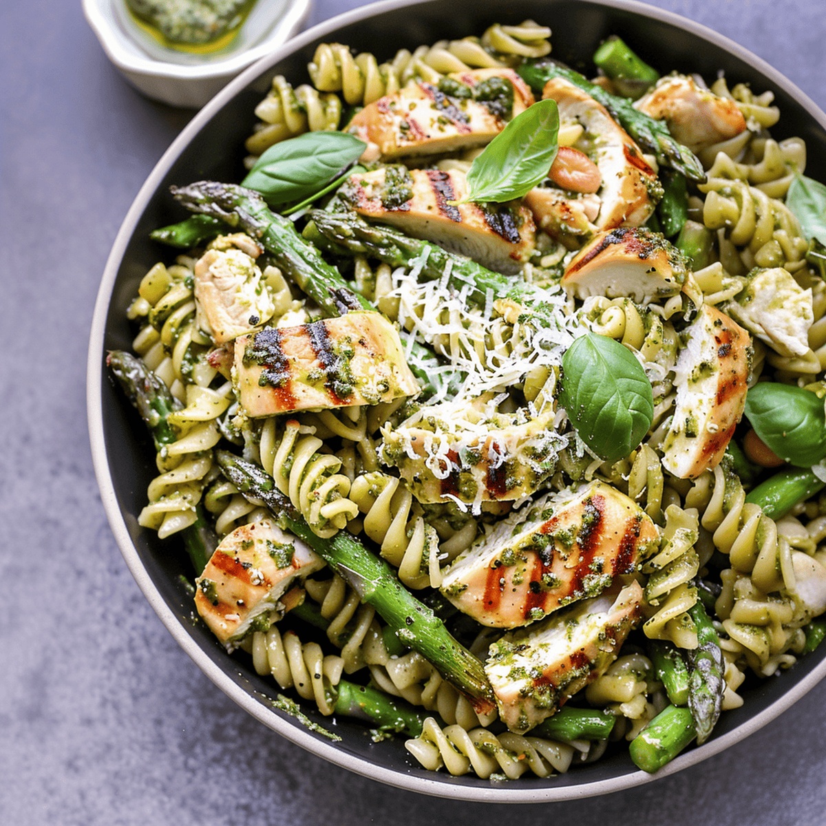Chicken and Asparagus Pesto Pasta Recipe