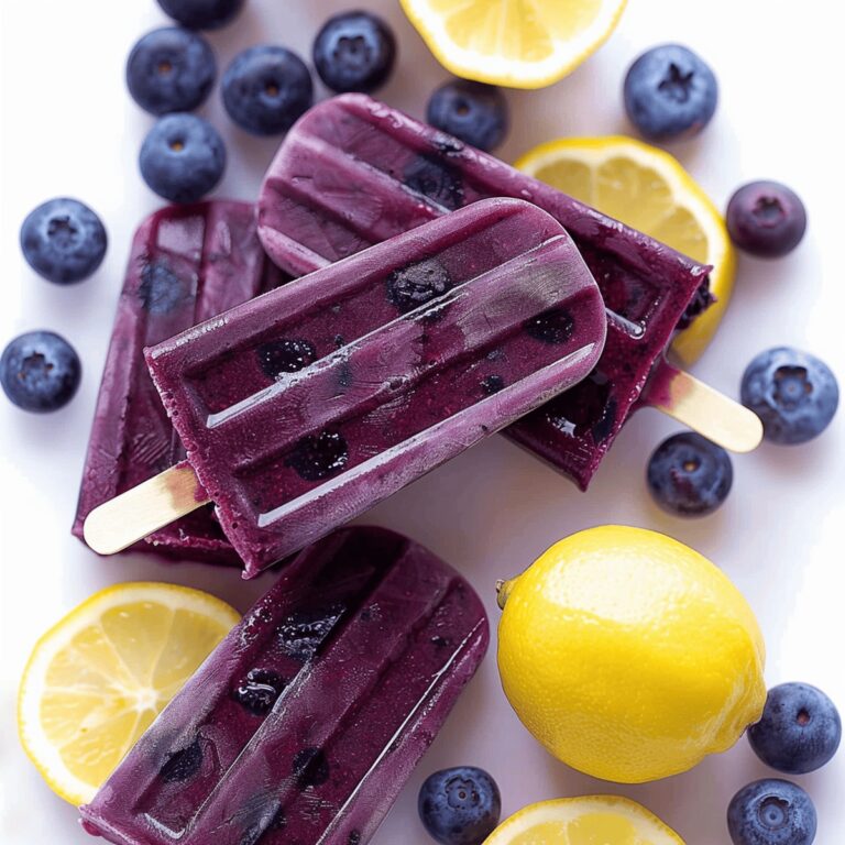 Tangy Blueberry Lemon Popsicles Recipe