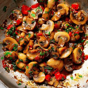 Mushrooms with Sun-Dried Tomatoes Recipe
