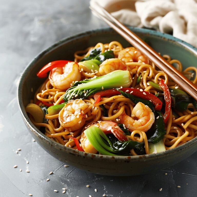 Silky Shrimp Lo Mein Recipe