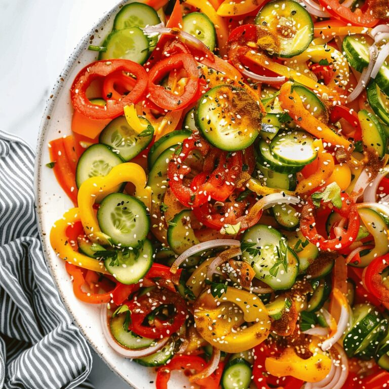 Crunchy Cucumber And Pepper Salad Recipe